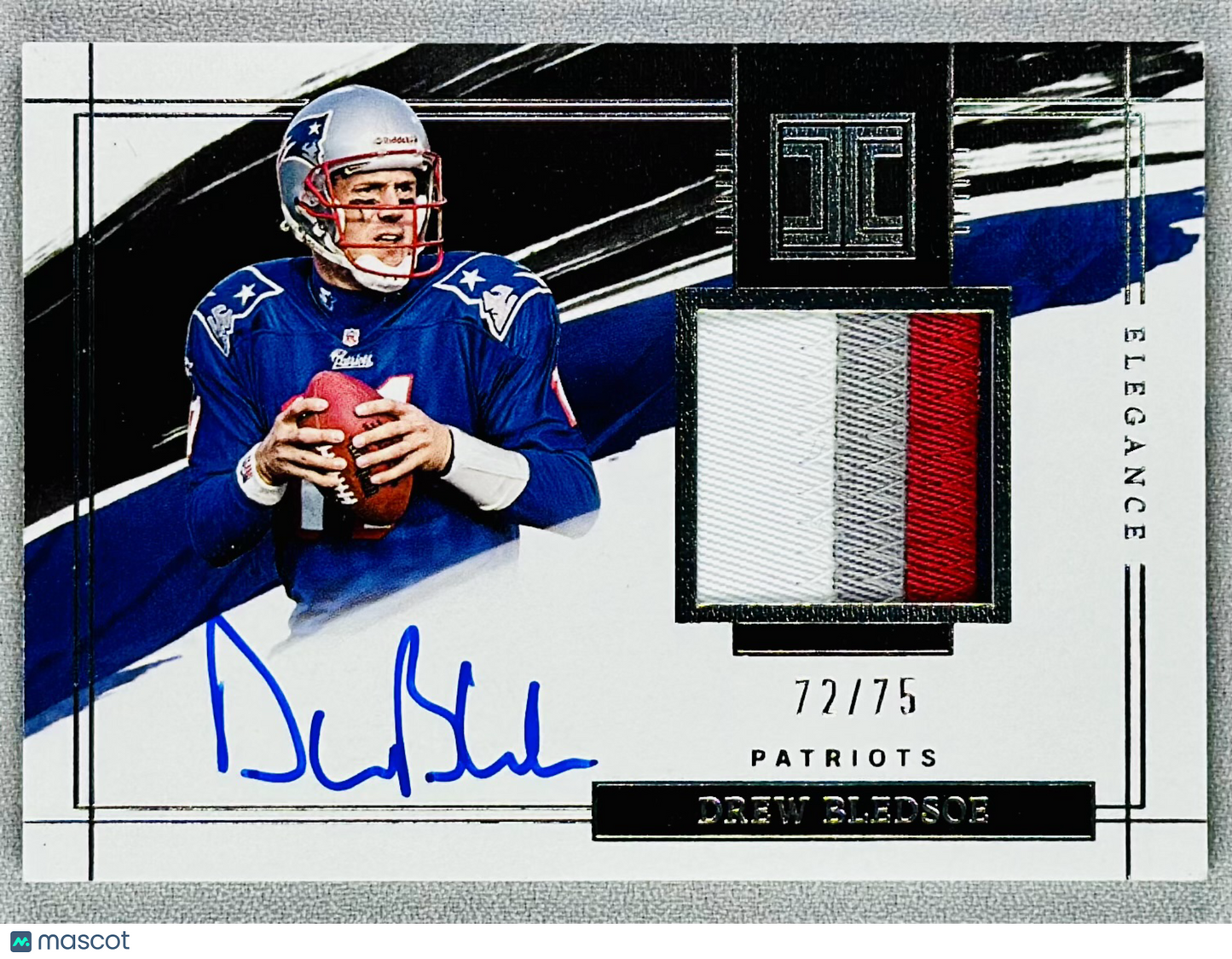 2022 Panini Impeccable Drew Bledsoe Elegance Patch Auto /75 #ERADBL