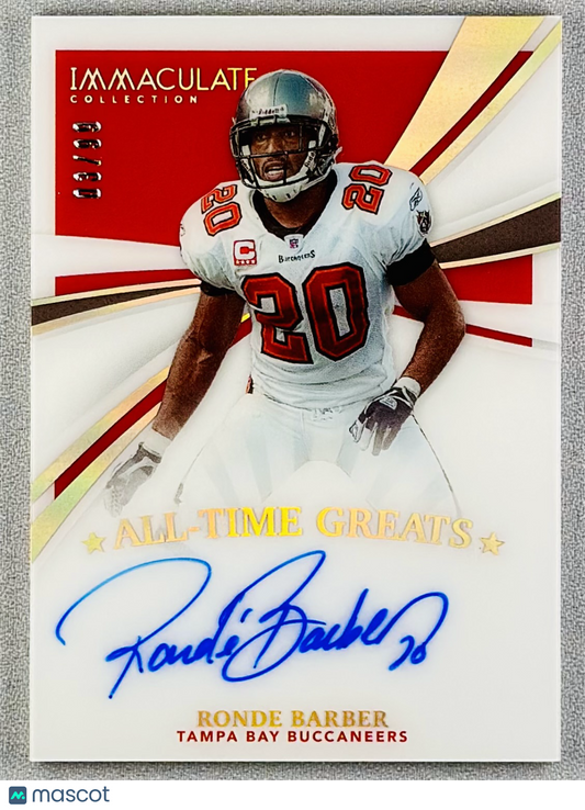 2021 Panini Immaculate Ronde Barber All Time Greats Auto /99 #ATG-RB