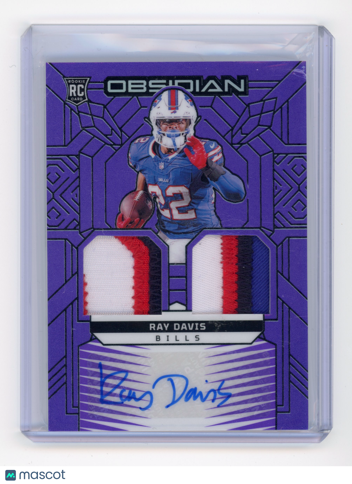 2024 Panini Obsidian Ray Davis Rookie Material Ink Purple 04/49 #RMI-RDS