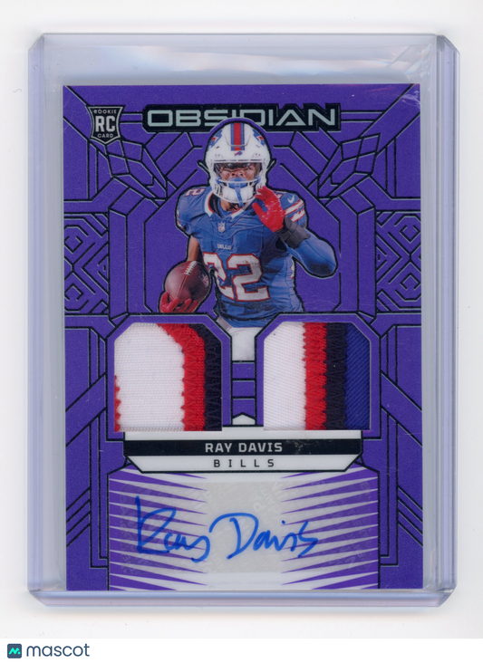 2024 Panini Obsidian Ray Davis Rookie Material Ink Purple 04/49 #RMI-RDS