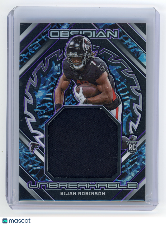 2024 Panini Obsidian Bijan Robinson Unbreakable Memorabilia Purple 37/75 #UM-BRO