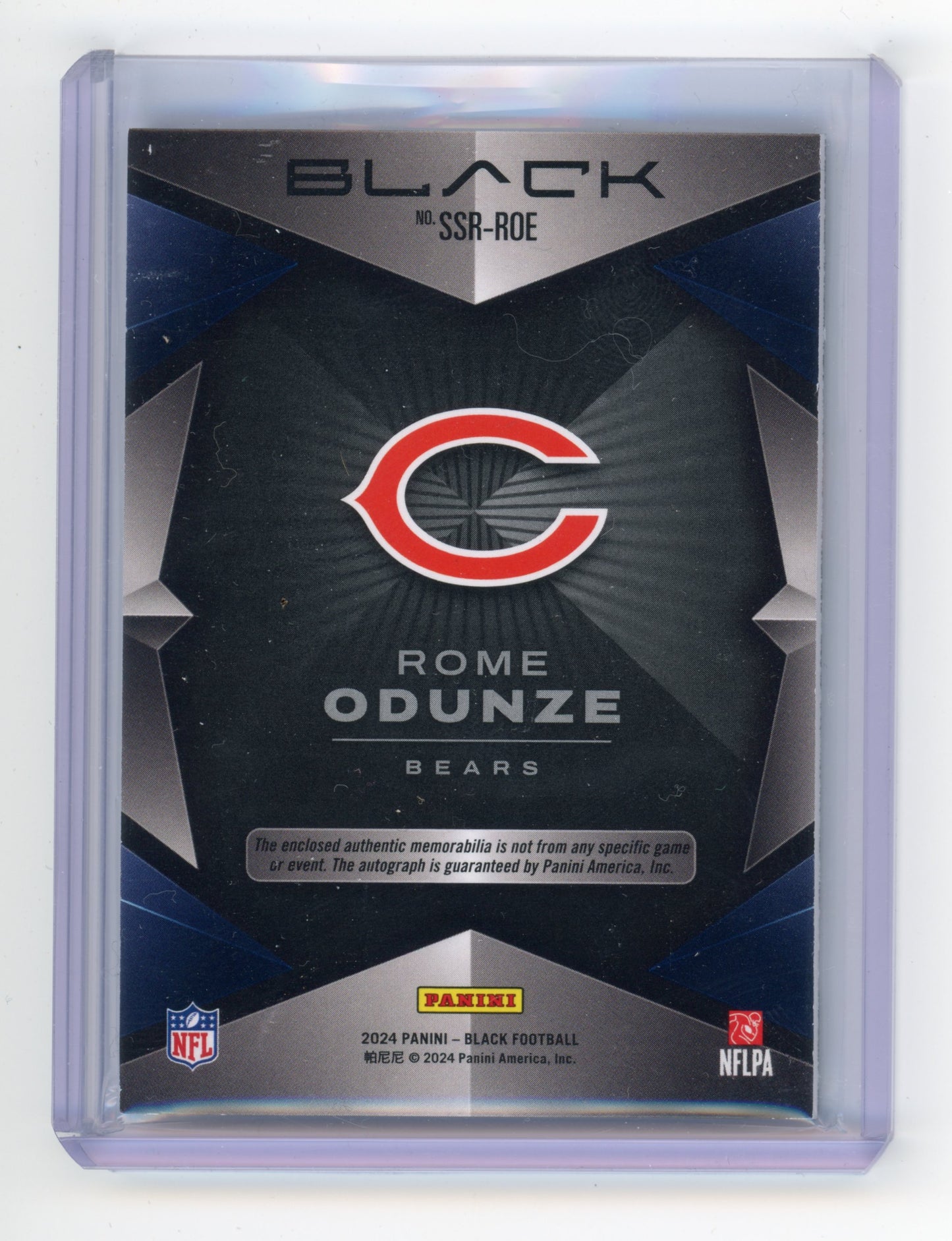 2024 Panini Black Rome Odunze Sizeable Signatures Rookie Jersey Royal 21/50