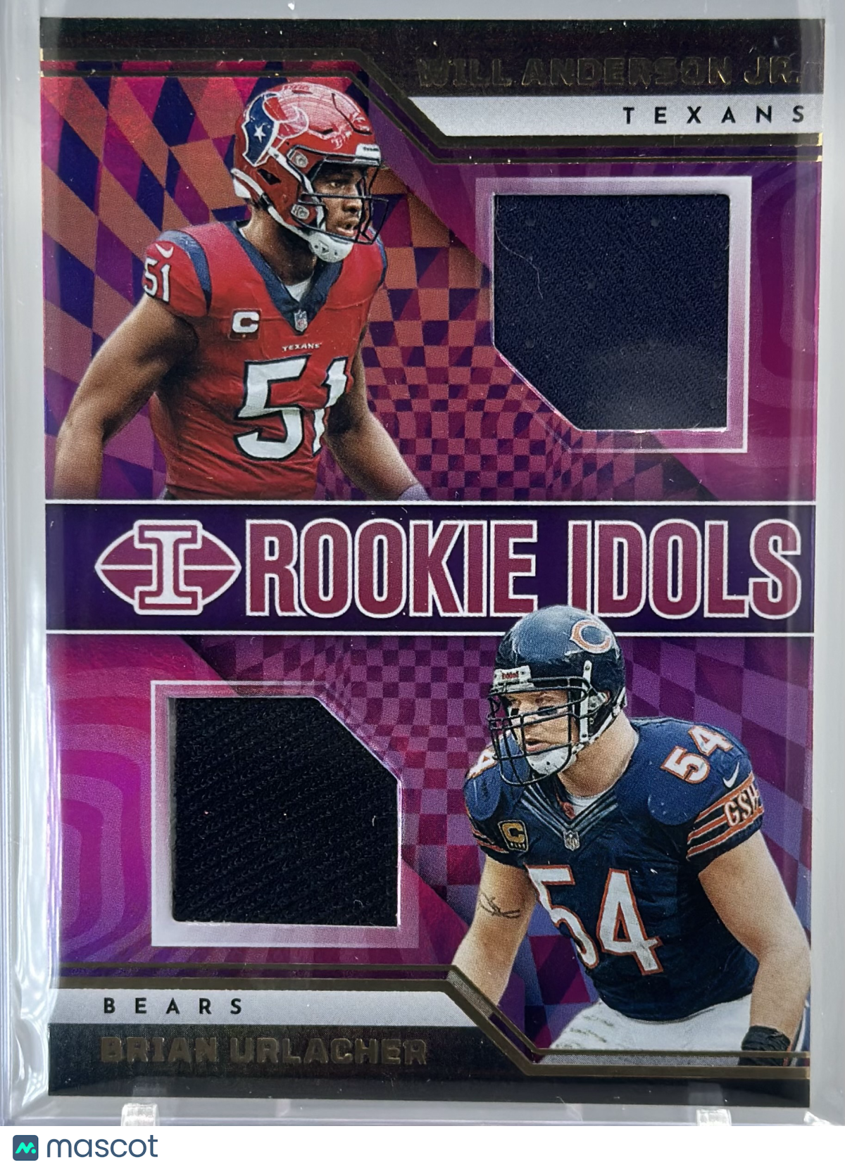 Brian Urlacher Will Anderson Jr. 2023 Panini Illusions Rookie Idols #RM-AU RC