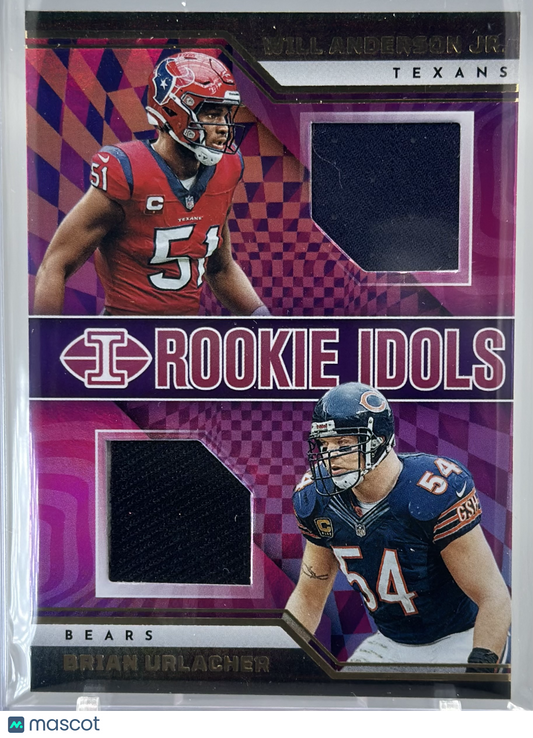 Brian Urlacher Will Anderson Jr. 2023 Panini Illusions Rookie Idols #RM-AU RC