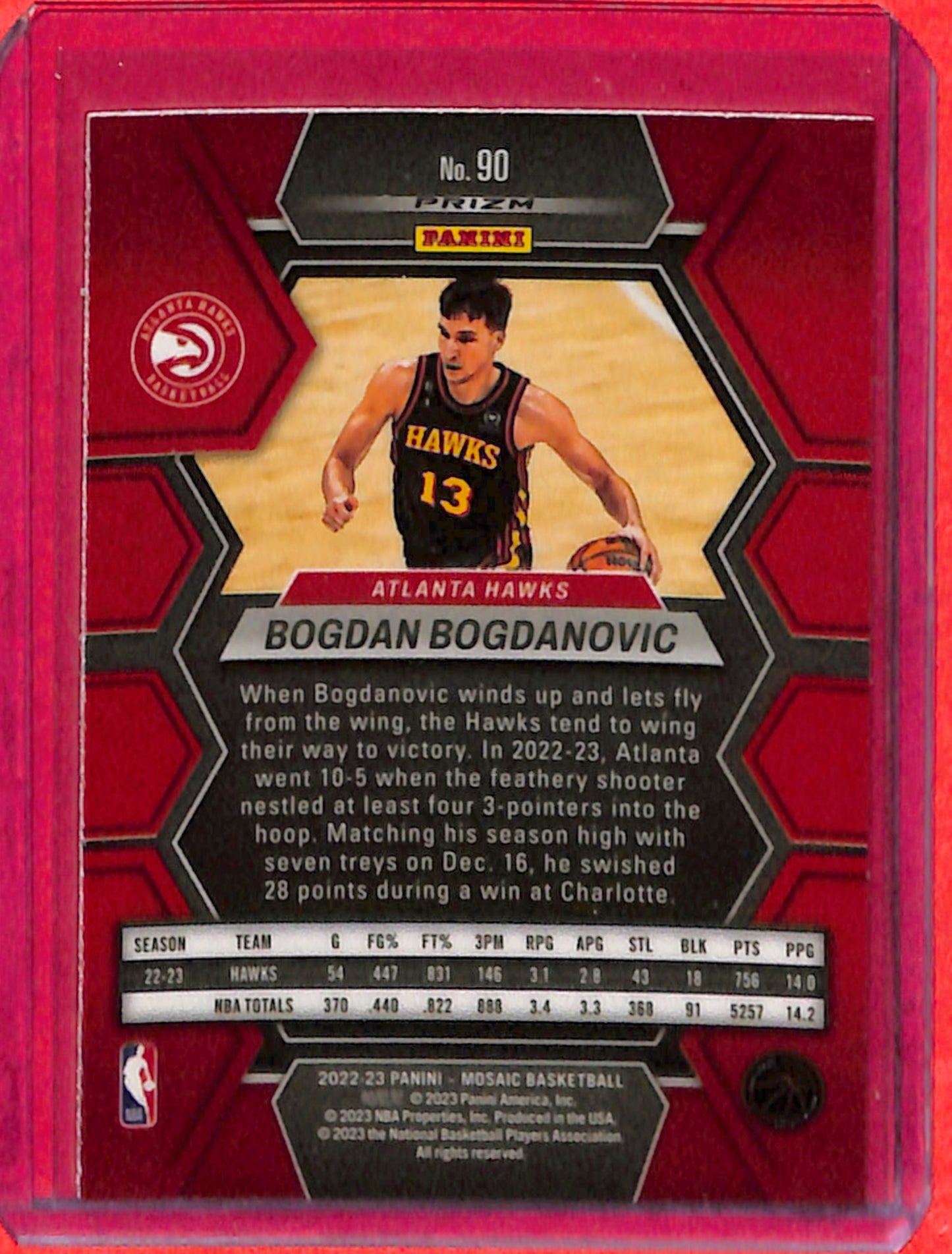 2022-23 Mosaic Bogdan Bogdanovic Red #90