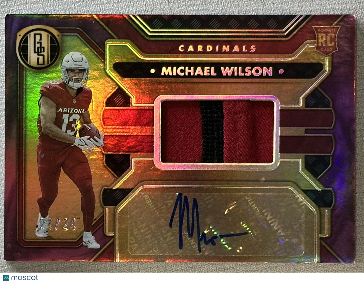 2023 Panini Gold Standard Michael Wilson RPA Rose Gold /24 RC #227