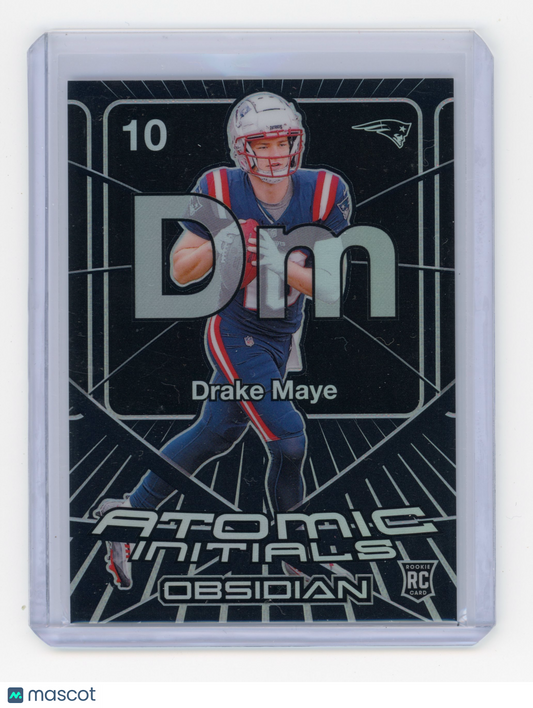 2024 Panini Obsidian Drake Maye Atomic Initials RC #13