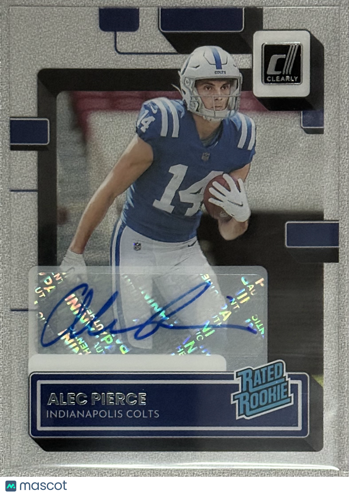 Alec Pierce 2022 Panini Clearly Donruss Rookie Auto #108 RC