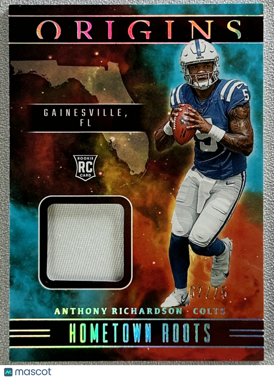 2023 Panini Origins Anthony Richardson Hometown Roots Turquoise /75 #HR-AR RC