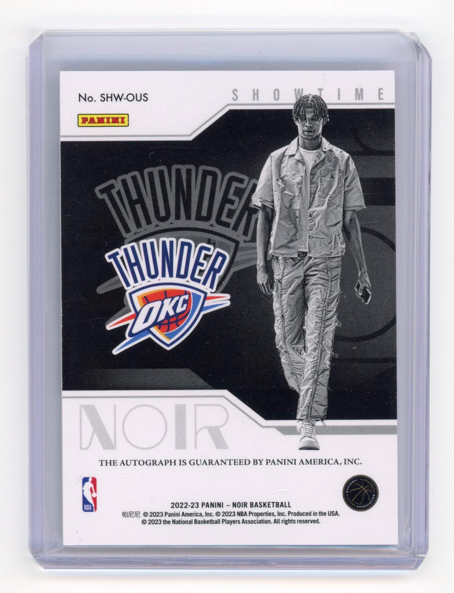 2022 Panini Noir Ousmane Dieng Showtime Rookie Autographs 16/99 RC #SHW-OUS
