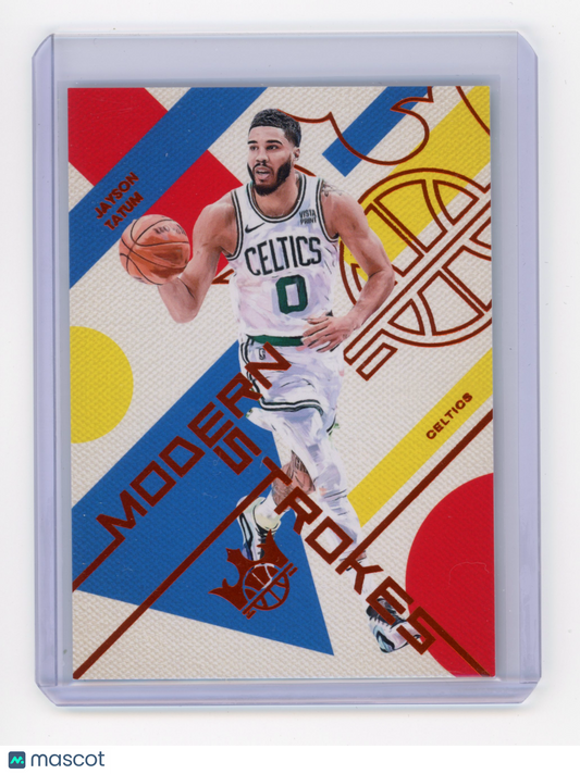 2022 Panini Court Kings Jayson Tatum Modern Strokes Amber 72 / 99 #24