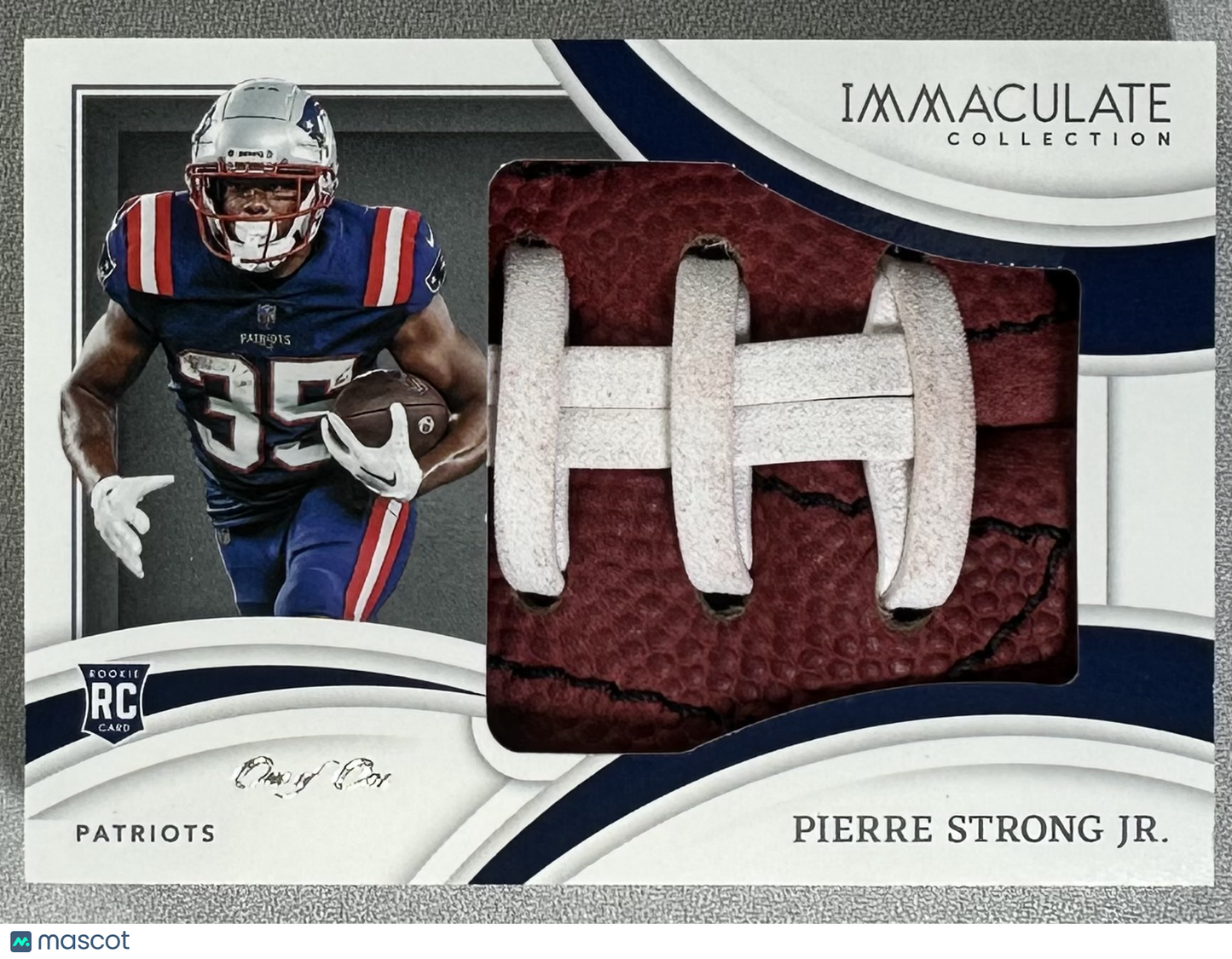 2022 Panini Immaculate Pierre Strong Jr. Pigskin Laces 1/1 #RL-PST RC