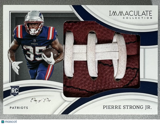 2022 Panini Immaculate Pierre Strong Jr. Pigskin Laces 1/1 #RL-PST RC