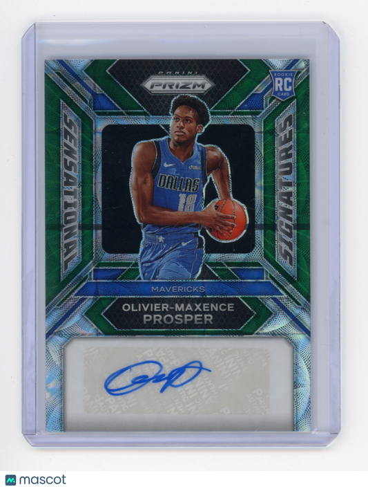 2023 Panini Prizm Olivier-Maxence Prosper Signatures Green Choice RC 7/8 #SS-OP