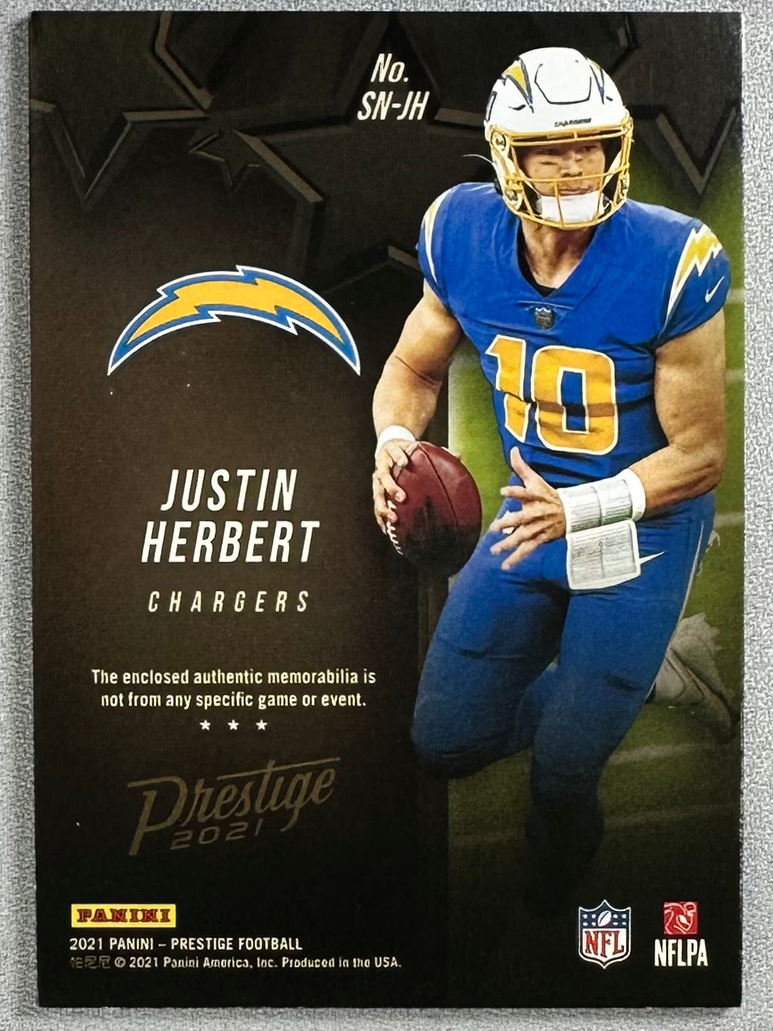 2021 Panini Prestige Justin Herbert Stars of the NFL Xtra Points Red #SN-JH