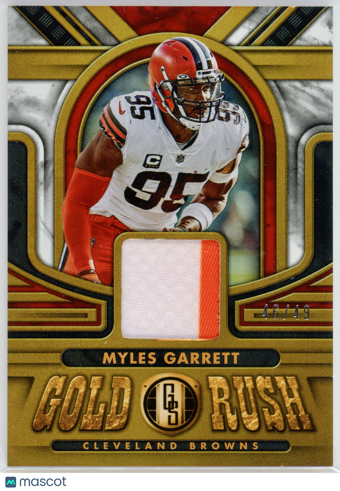 2023 Panini Gold Standard Myles Garrett Gold Rush White Gold /49 #GR-MG