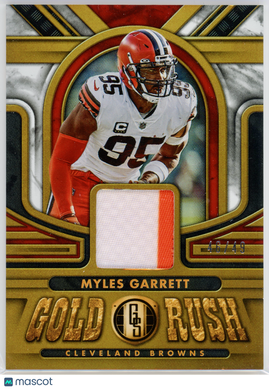2023 Panini Gold Standard Myles Garrett Gold Rush White Gold /49 #GR-MG