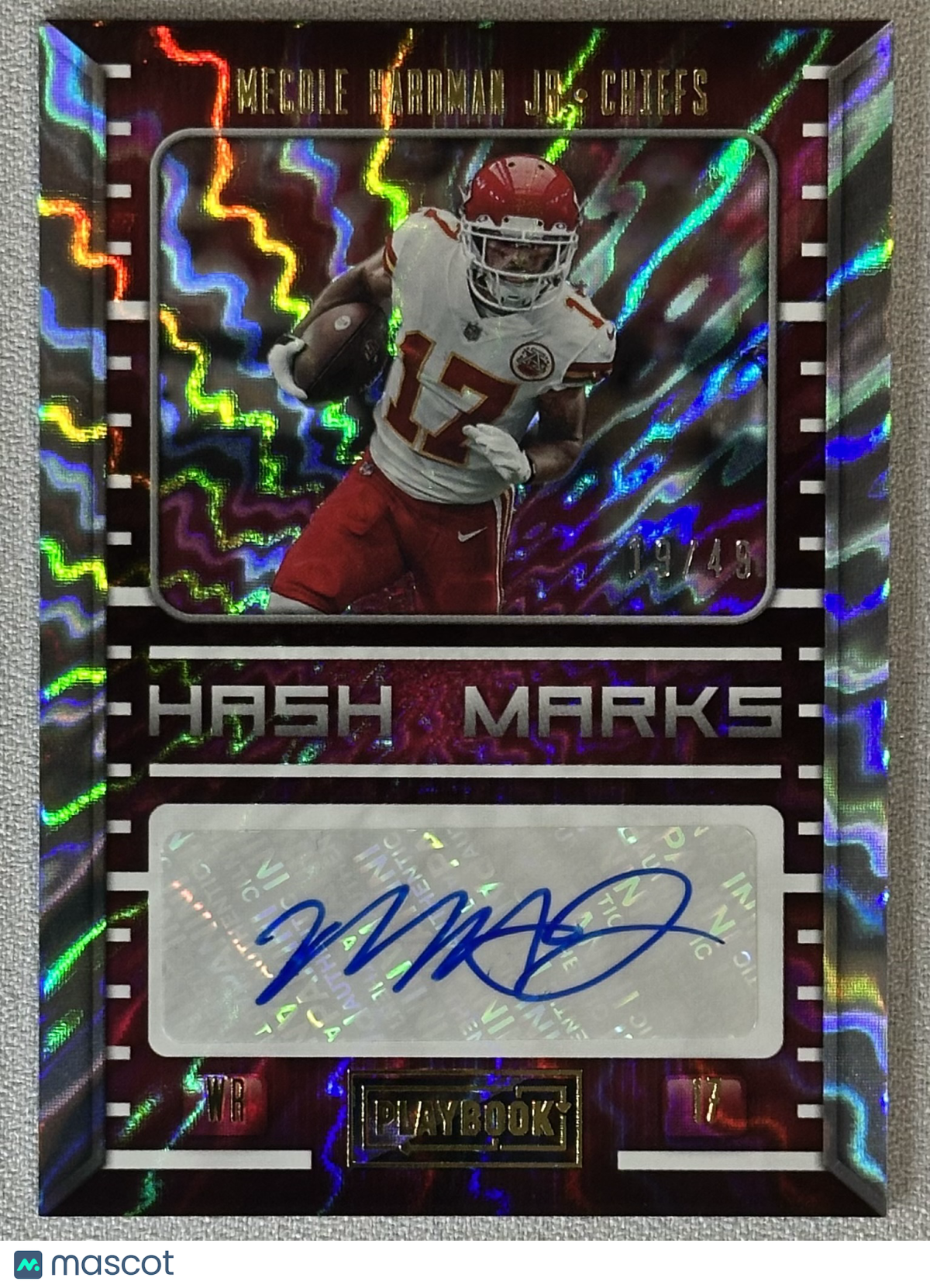 2022 Panini Playbook Mecole Hardman Jr. Hash Marks Gold /49 #HM-MH