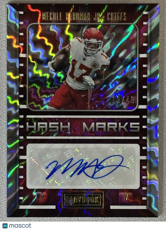 2022 Panini Playbook Mecole Hardman Jr. Hash Marks Gold /49 #HM-MH