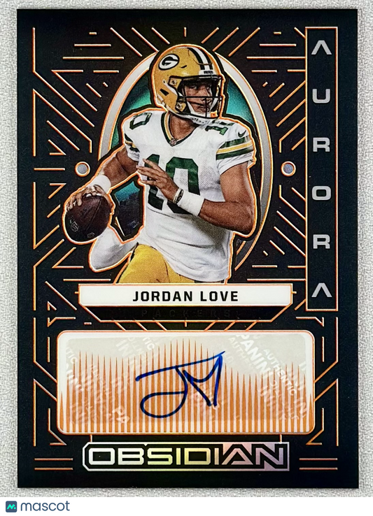 2022 Panini Obsidian Jordan Love Aurora Orange /75 #AA-JLO