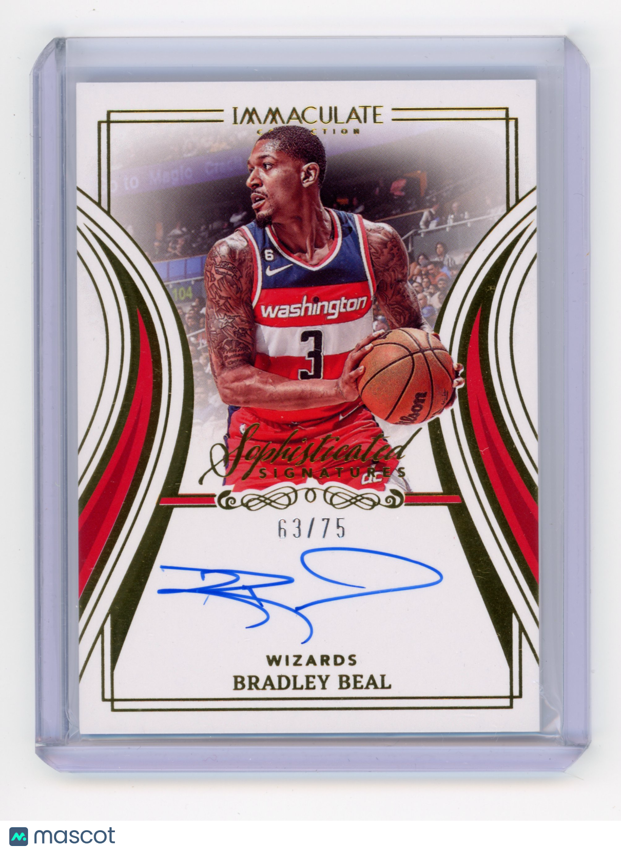 2022 Panini Immaculate Bradley Beal Sophisticated Signatures 63/75 #SS-BDB