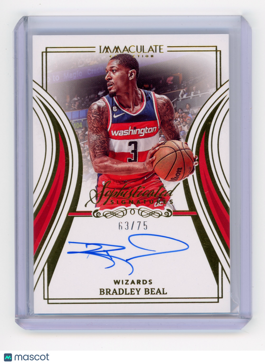 2022 Panini Immaculate Bradley Beal Sophisticated Signatures 63/75 #SS-BDB
