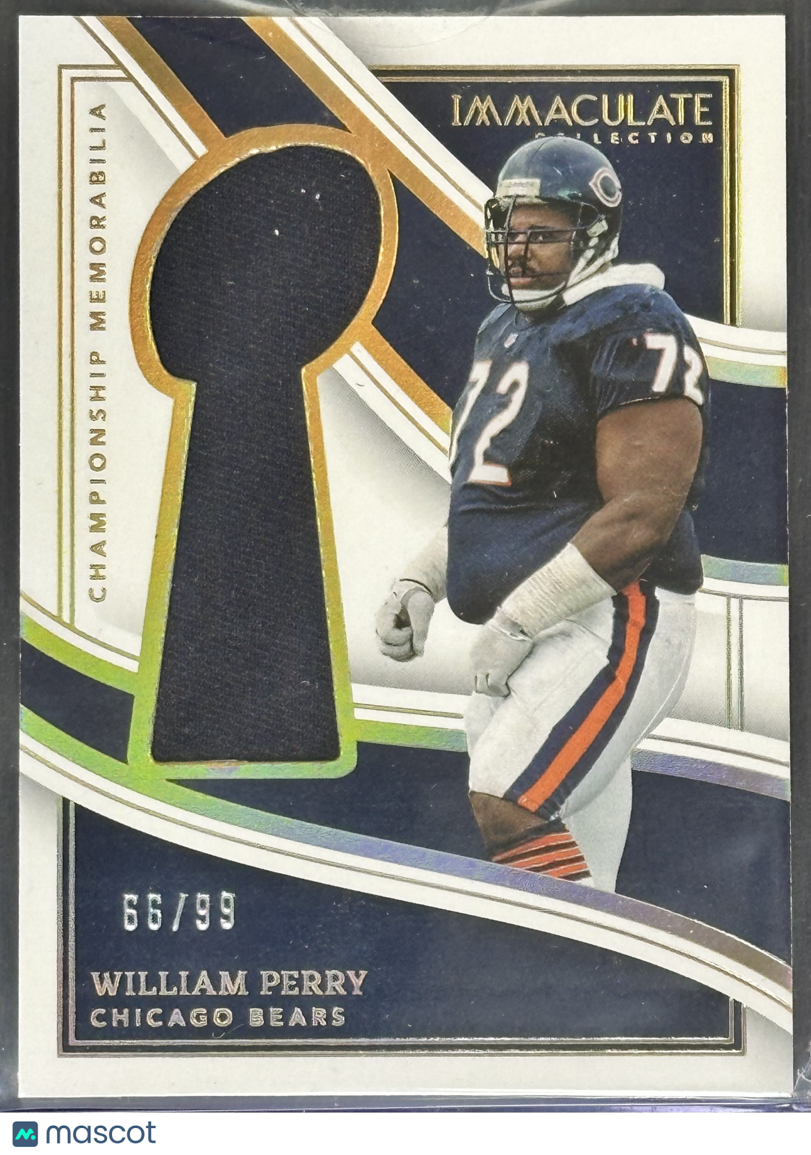 William Perry 2023 Panini Immaculate Collection Championship Memorabilia /99