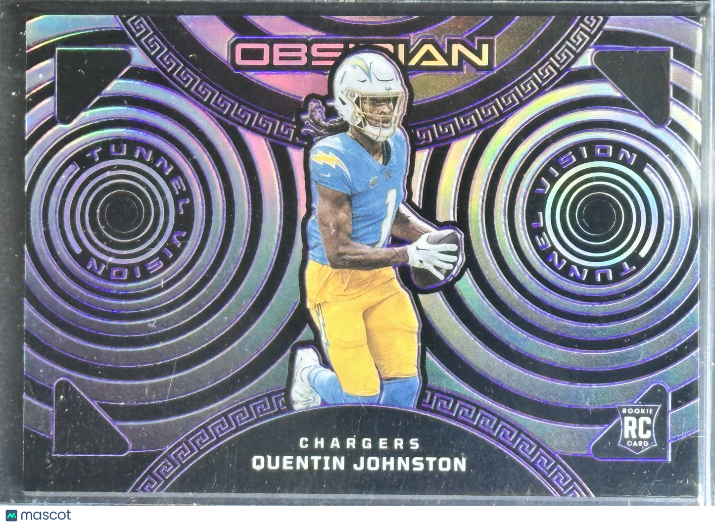 Quentin Johnston 2023 Panini Obsidian Tunnel Vision Purple /75 #9