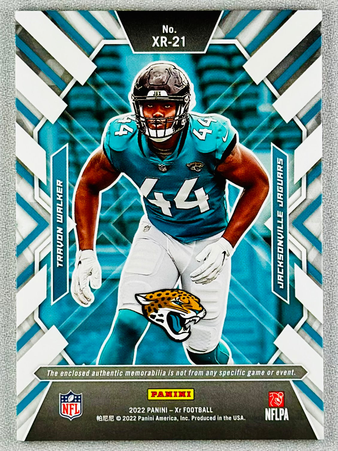 2022 Panini XR Travon Walker X-Ray Orange /25 #XR-21 RC