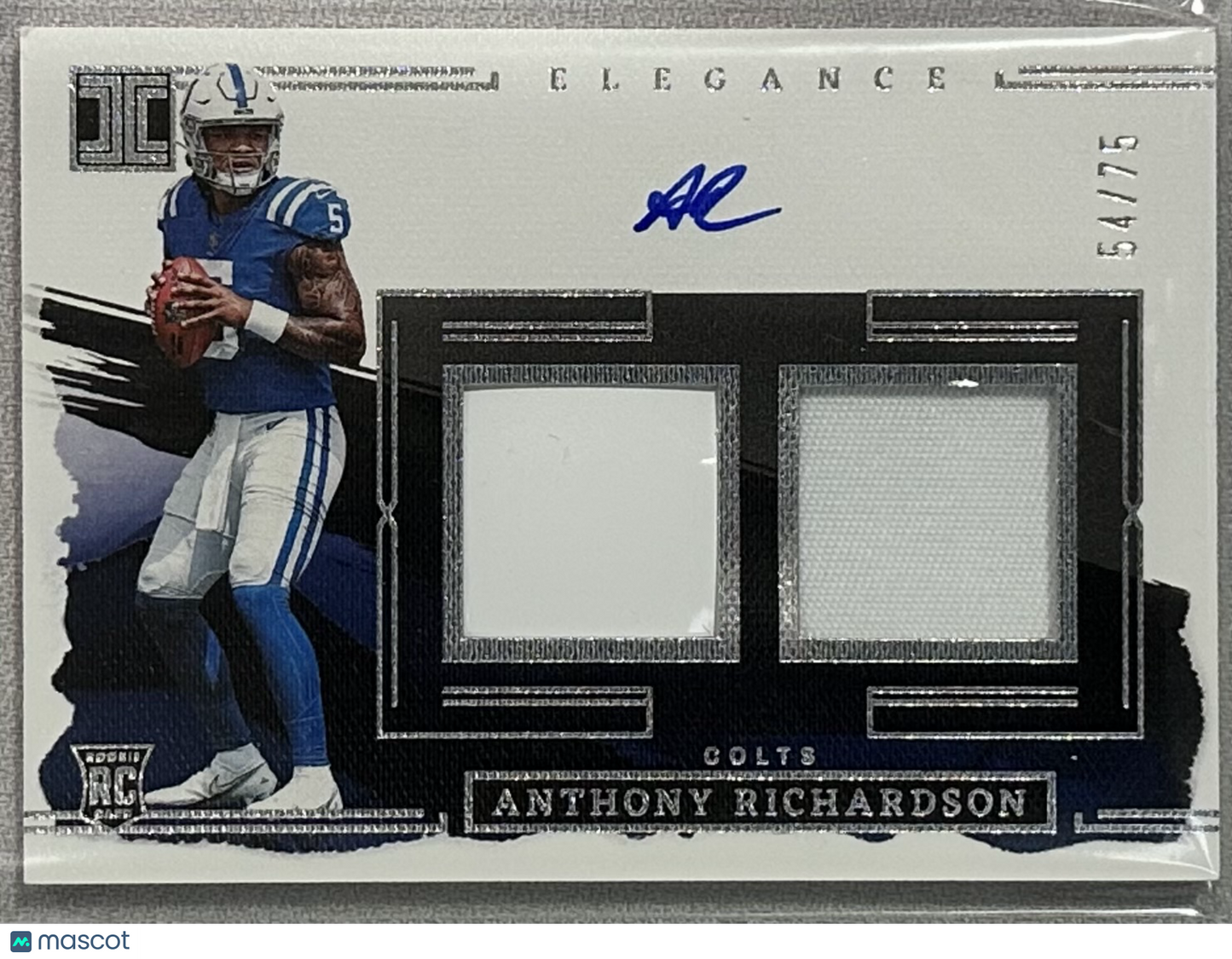 Anthony Richardson 2023 Panini Impeccable Elegance Rookie Helmet Patch Auto /75