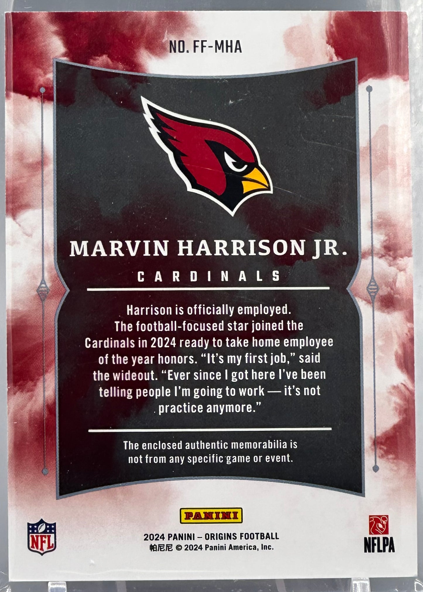 2024 Panini Origins Marvin Harrison Jr. Future Fabrics /99 #FF-MHA