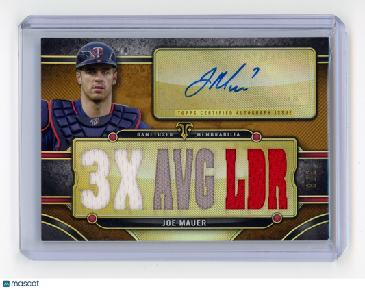 2024 Topps Triple Threads Joe Mauer Autograph Relic Gold 3/9 #TTAR-JMA2