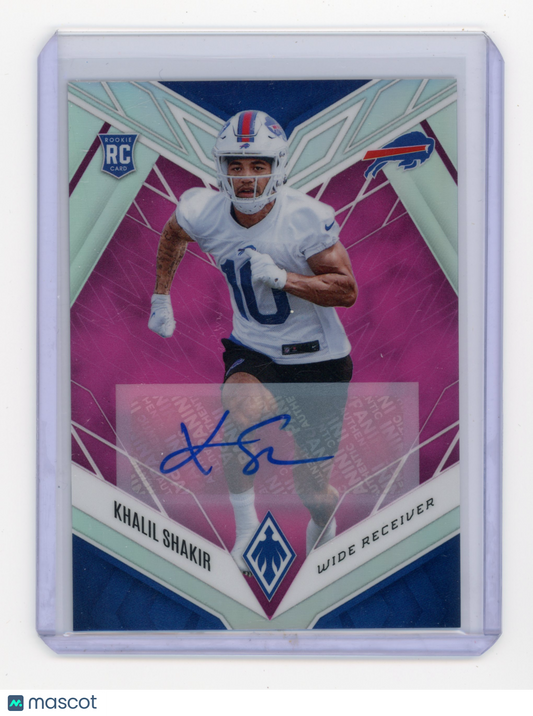 2022 Panini Phoenix Khalil Shakir Rookie Autograph Pink 58/99 RC #145