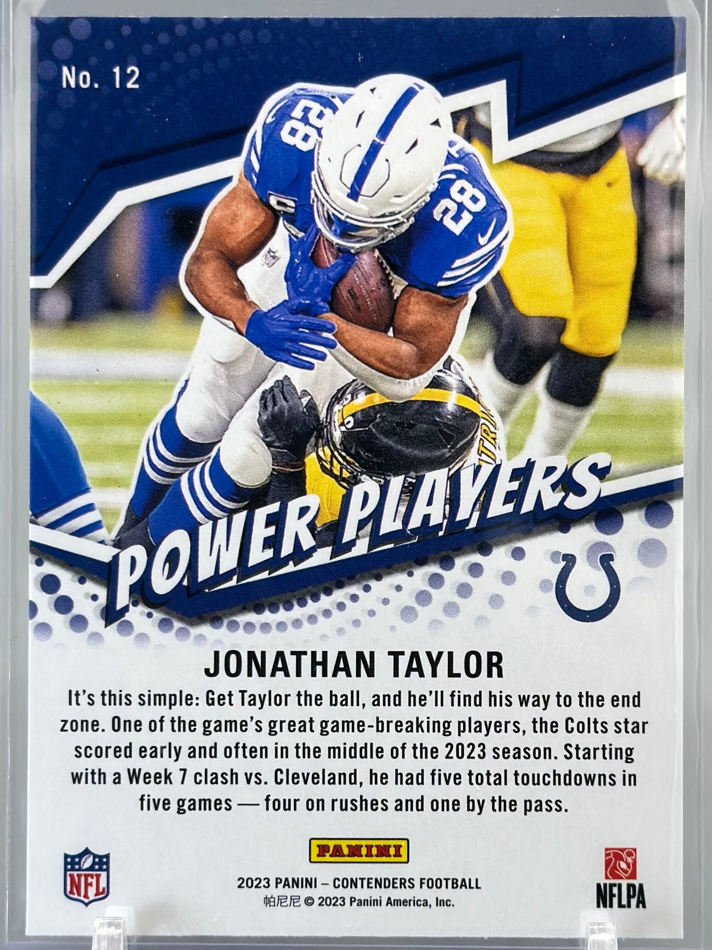 Jonathan Taylor 2023 Panini Contenders Power Players #12