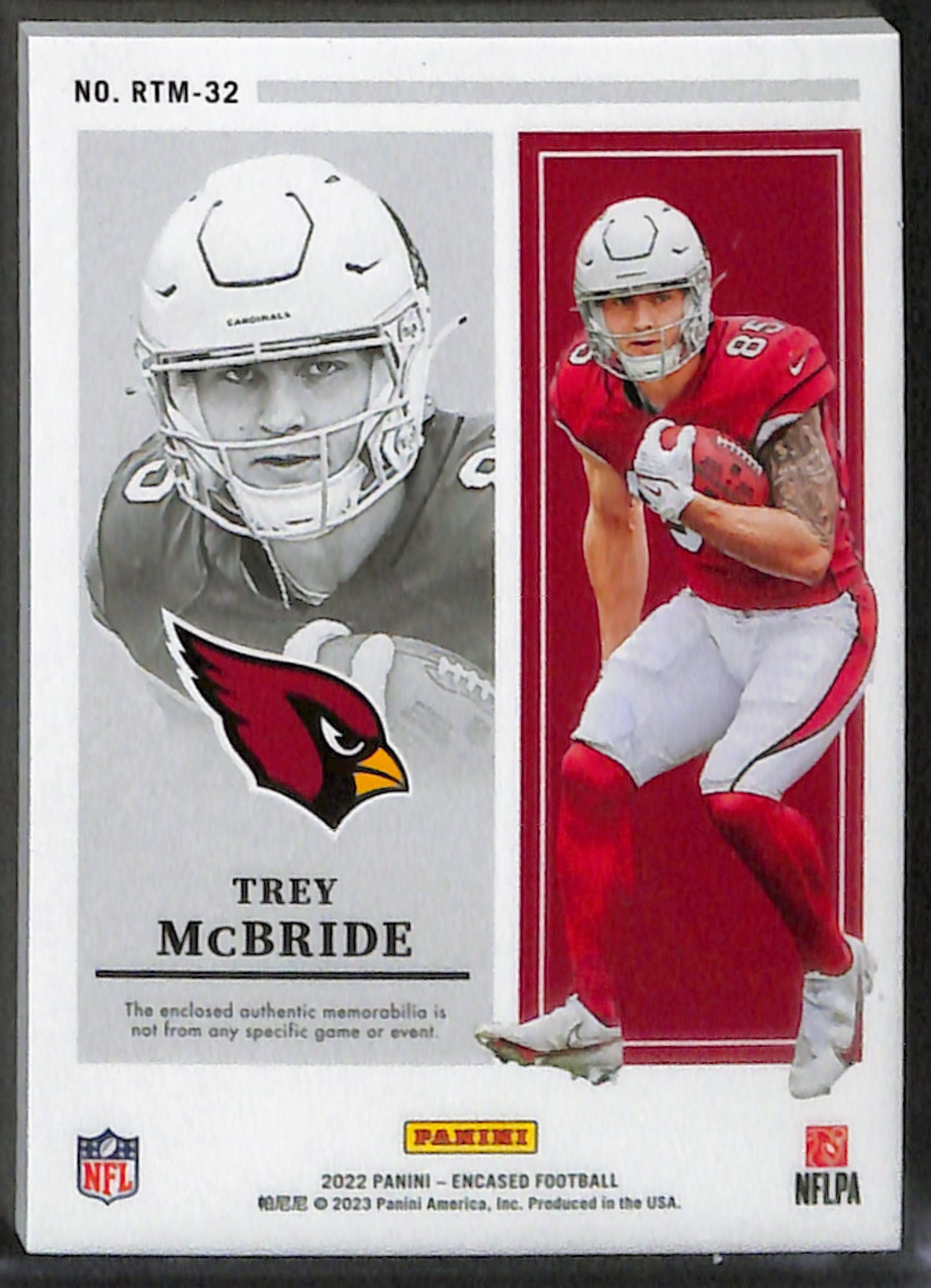 Trey McBride 2022 Panini Encased Rookie Triple Materials /99 #RTM-32