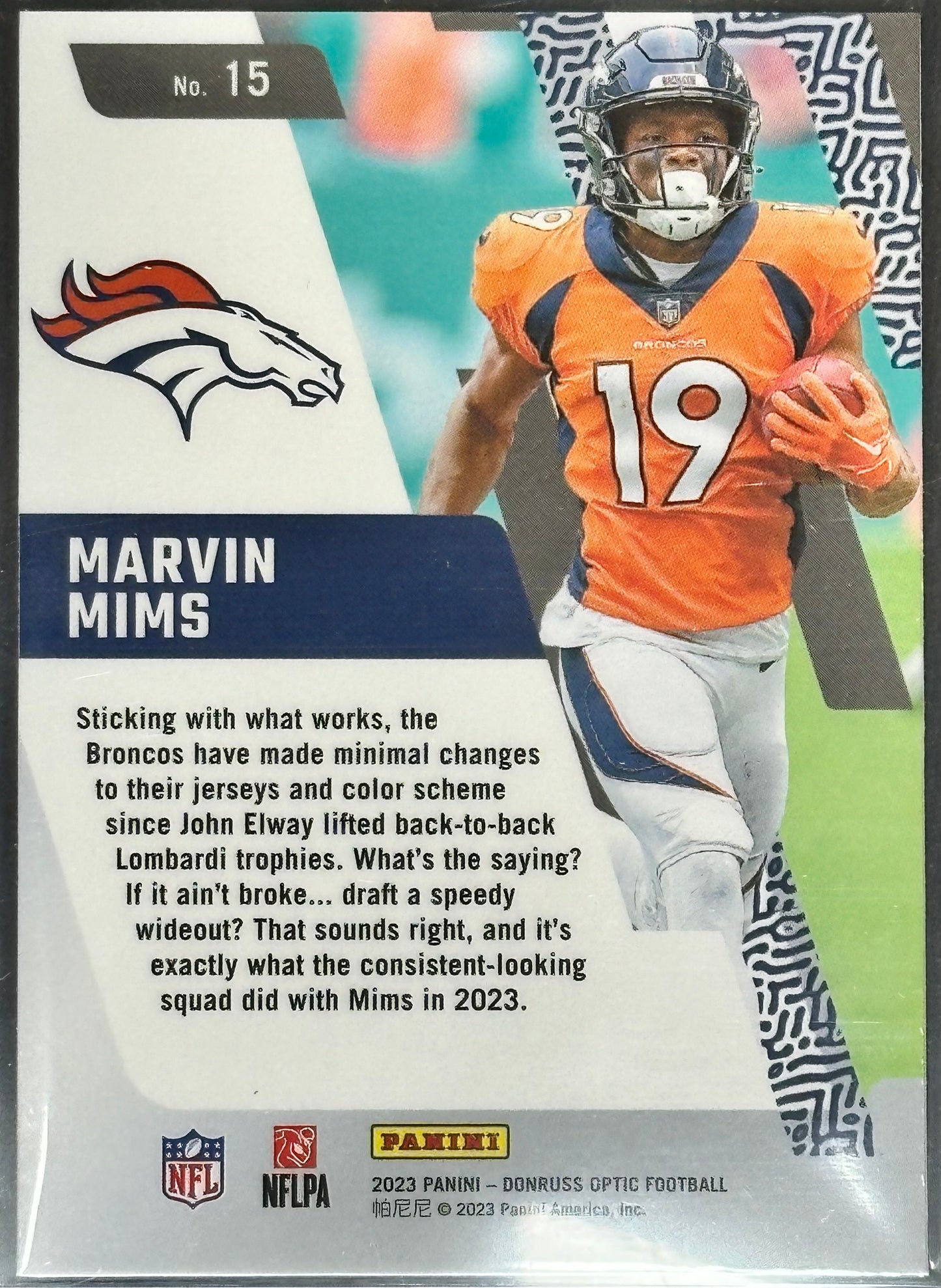 Marvin Mims 2023 Panini Prizm Primary Colors #15