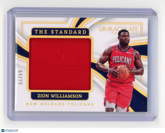 2022 Panini Immaculate Zion Williamson The Standard Materials 68/99 #ICS-ZIN