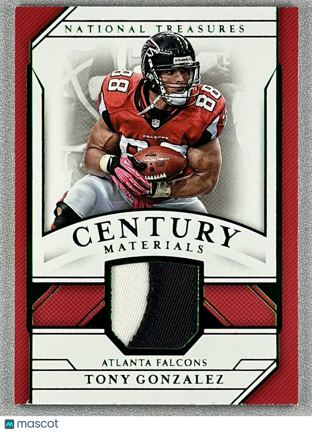 2018 Panini National Treasures Tony Gonzalez Century Materials Emerald /5