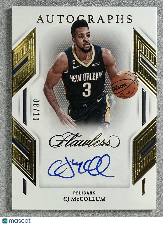 2022 Panini Flawless CJ McCollum Flawless Autographs Gold /10 #FA-CJM