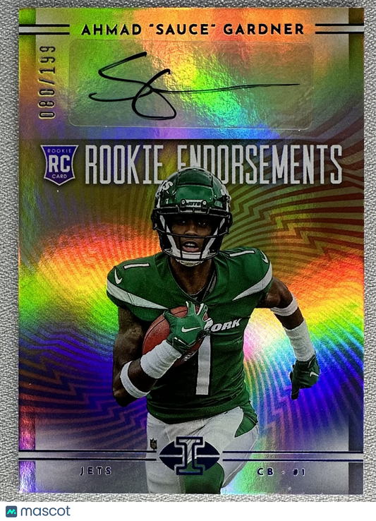 2022 Panini Illusions Ahmad "Sauce" Gardner Rookie Endorsements /199 #RE-AG RC