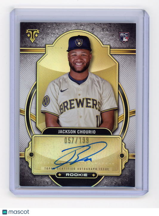 2024 Topps Triple Threads Jackson Chourio Rookie Autograph 057/199 RC #RA-CHO