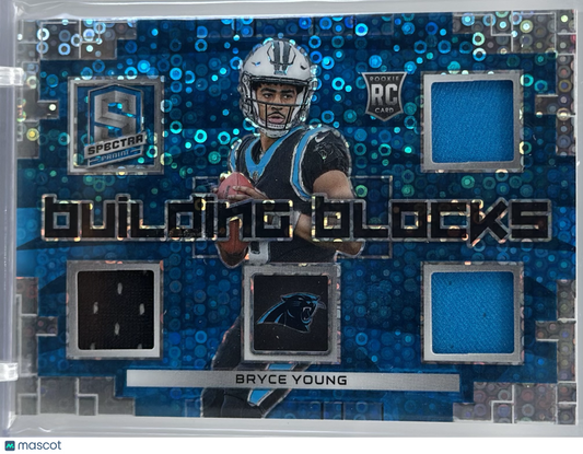 Bryce Young 2023 Panini Spectra Building Blocks Blue Neon /60 #BBL-BYO RC