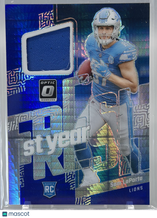 Sam LaPorta 2023 Panini Donruss Optic First Year Fresh Blue Hyper #FYF-SL RC