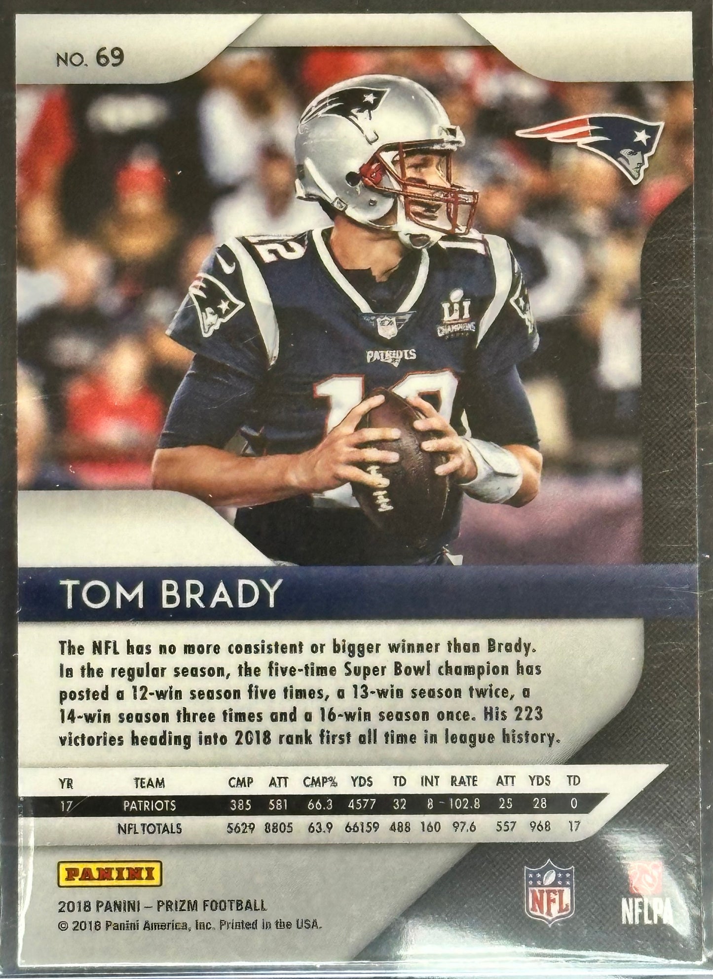 Tom Brady 2018 Panini Prizm #69