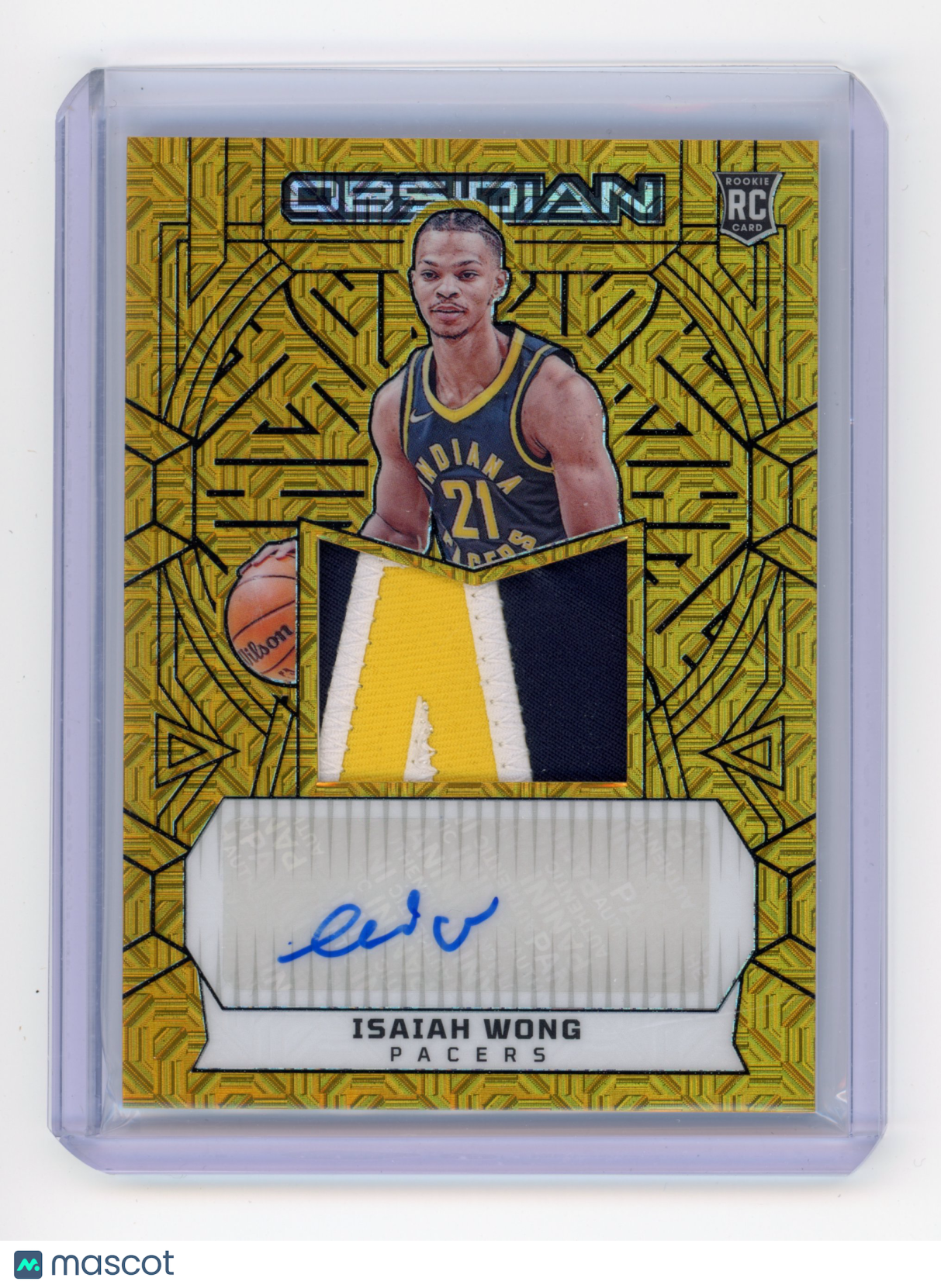 2023 Panini Obsidian Isaiah Wong Rookie Jersey Autos Gold Flood /10 #227 RC