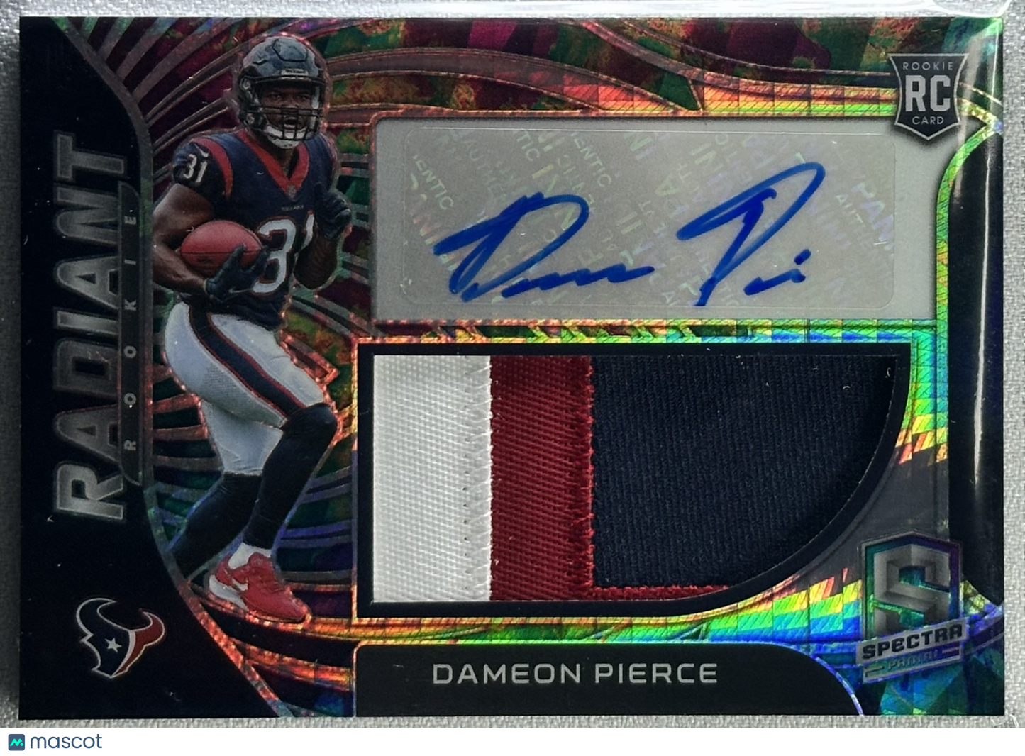 Dameon Pierce 2022 Panini Spectra Radiant Rookie RPA Celestial /75 #RAD-DPI RC