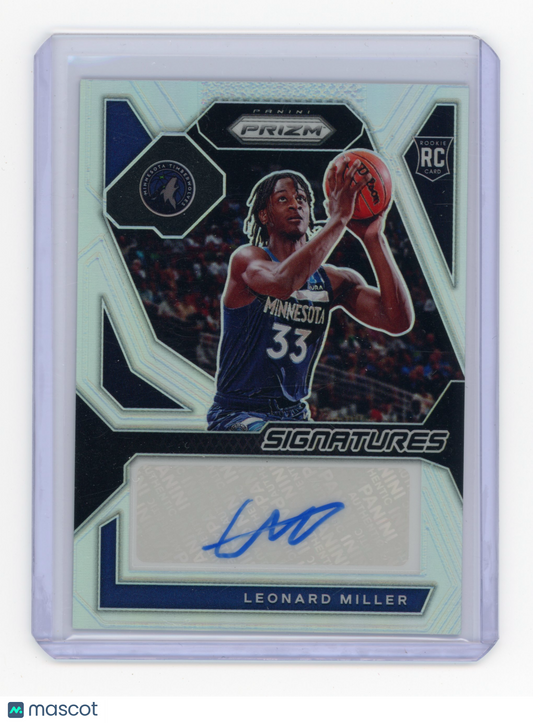 2023 Panini Prizm Signatures Leonard Miller Silver RC #RSI-MIL