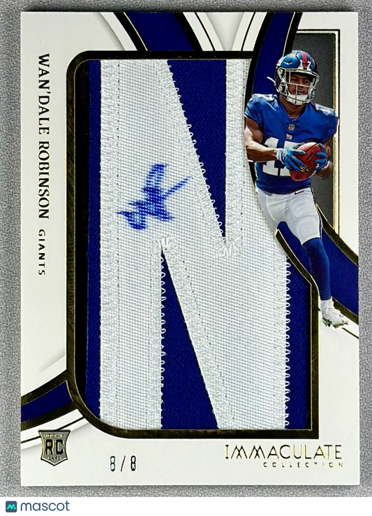 2022 Panini Immaculate Wan'Dale Robinson Rookie Nameplate Nobility /8 RC