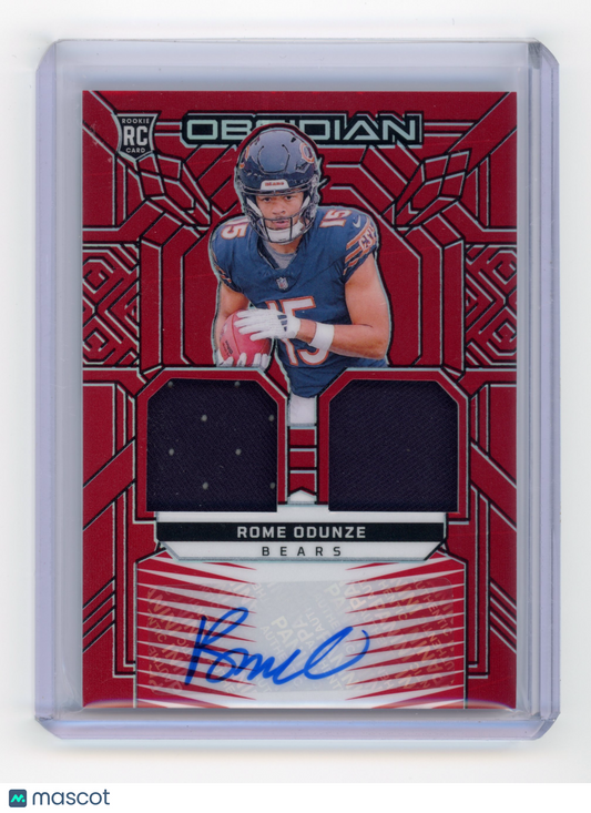2024 Panini Obsidian Rome Odunze Rookie Materials Ink Red RC 57/75 #RMI-ROE