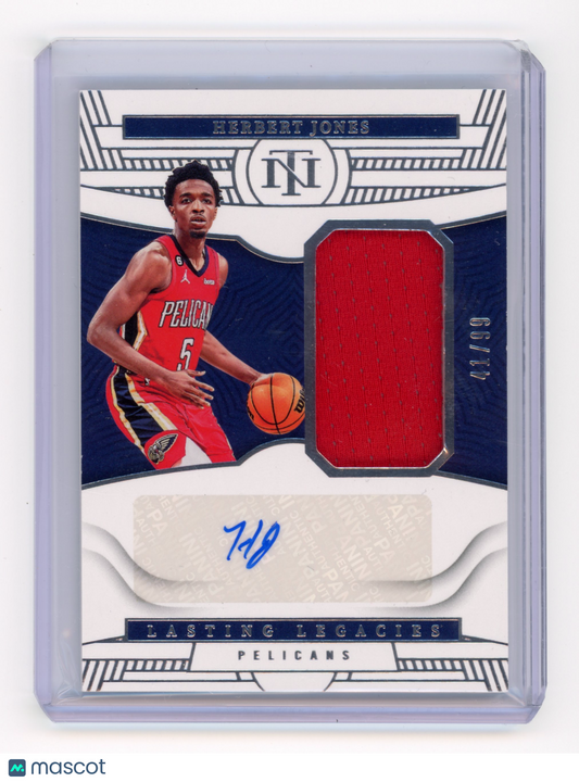 2022 Panini National Treasures Herbert Jones Lasting Legacies 41/99 #LL-HJN